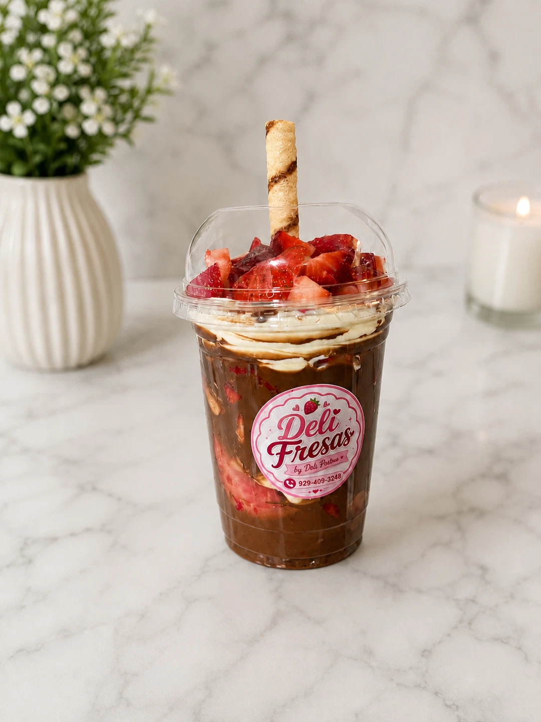 Fresas con crema