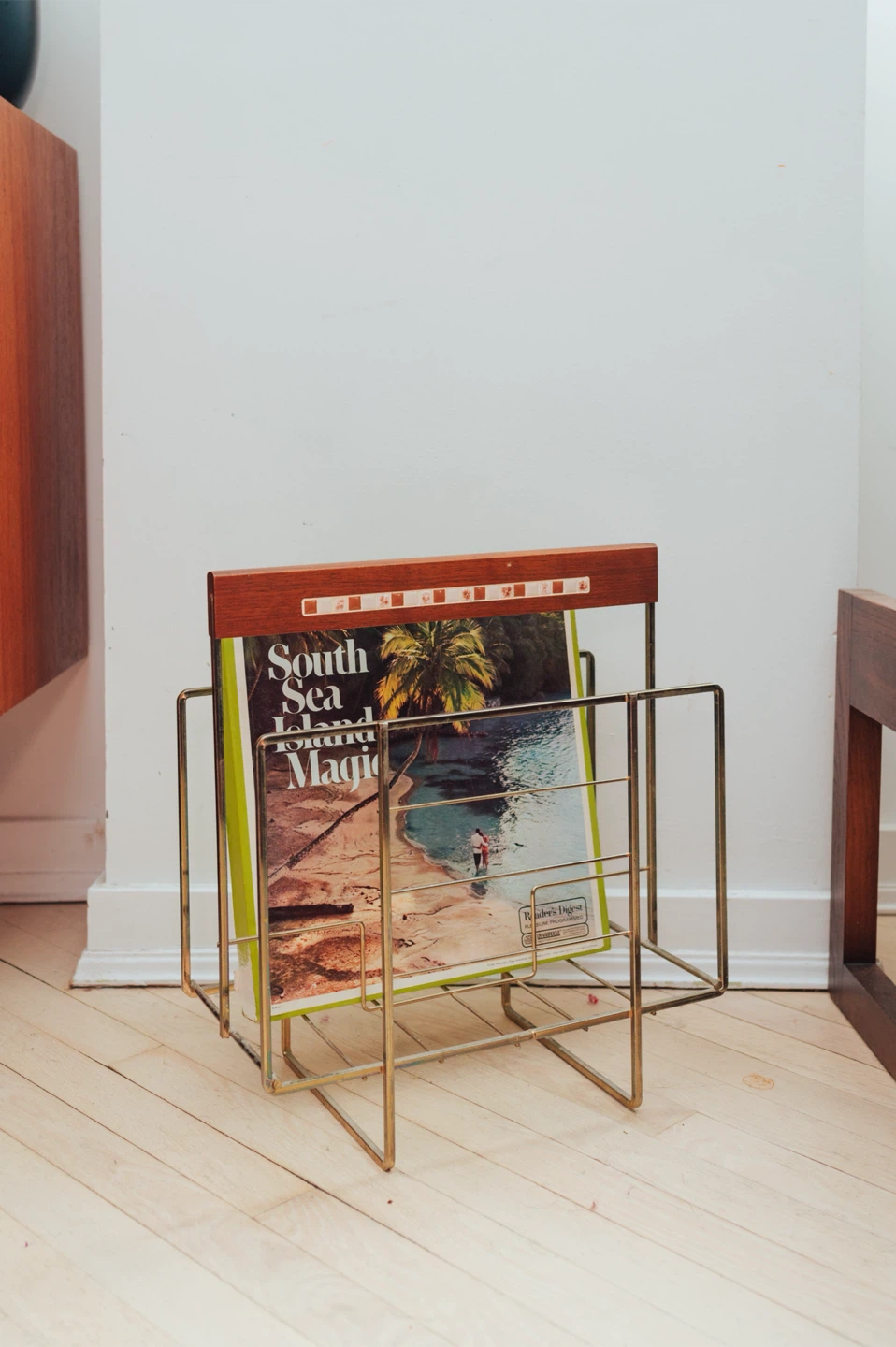 1970s Magazine Rack / Record Holder