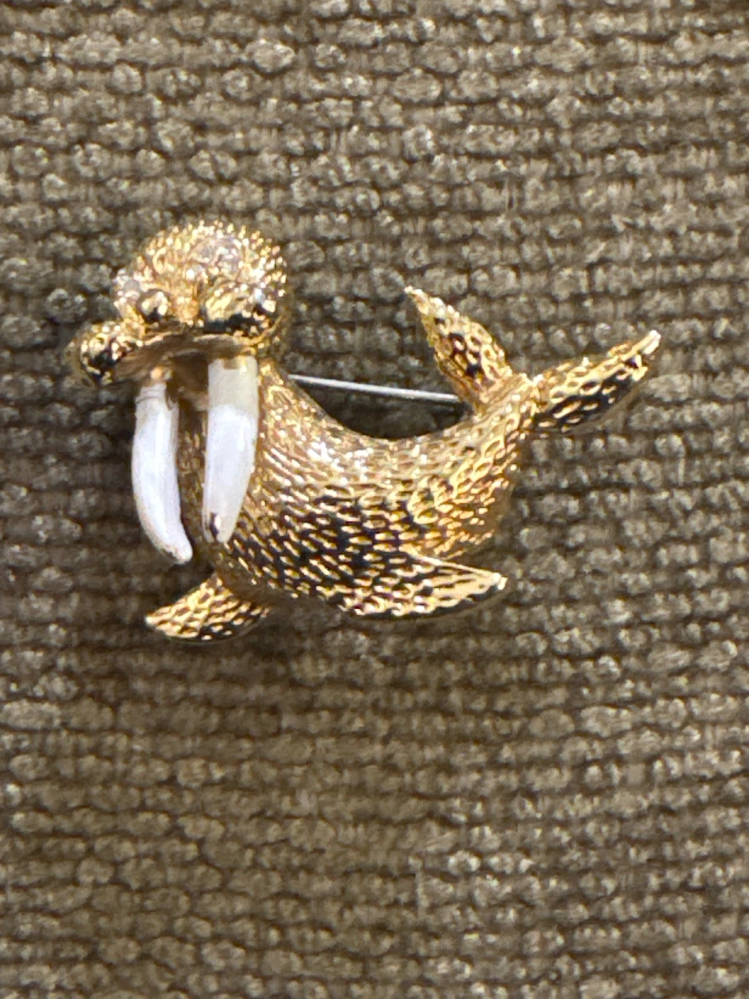 Gold-tone Walrus Brooch (Jomasz?)