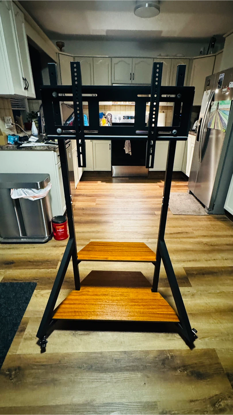 Floor Standing TV Mount with Shelves