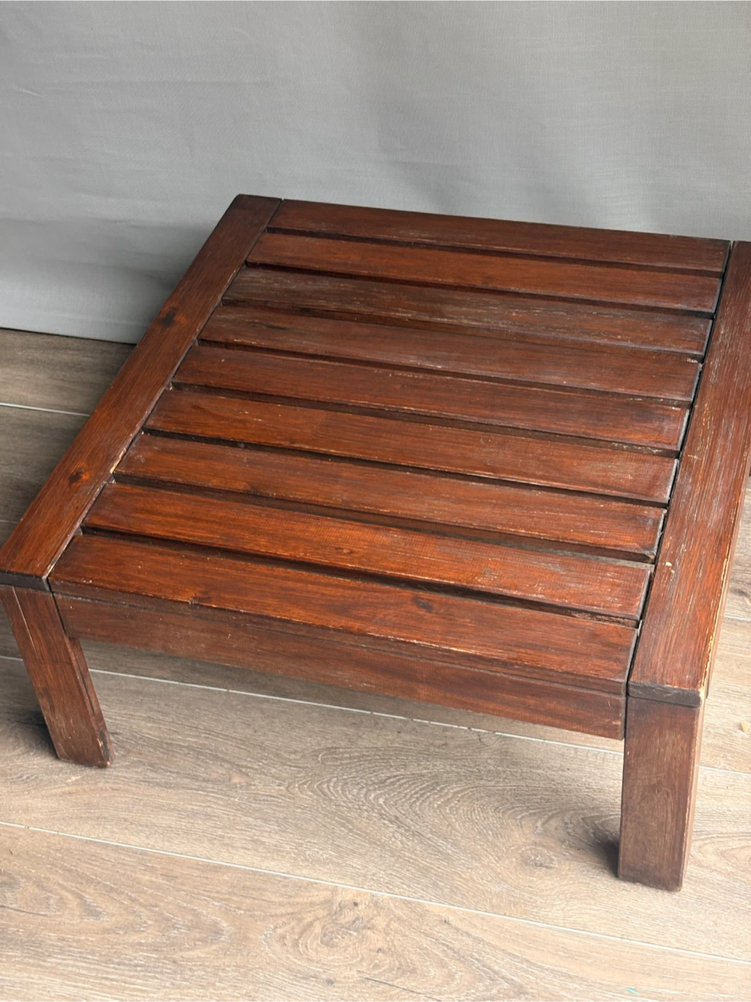 Dark wood square coffee table - photo 3