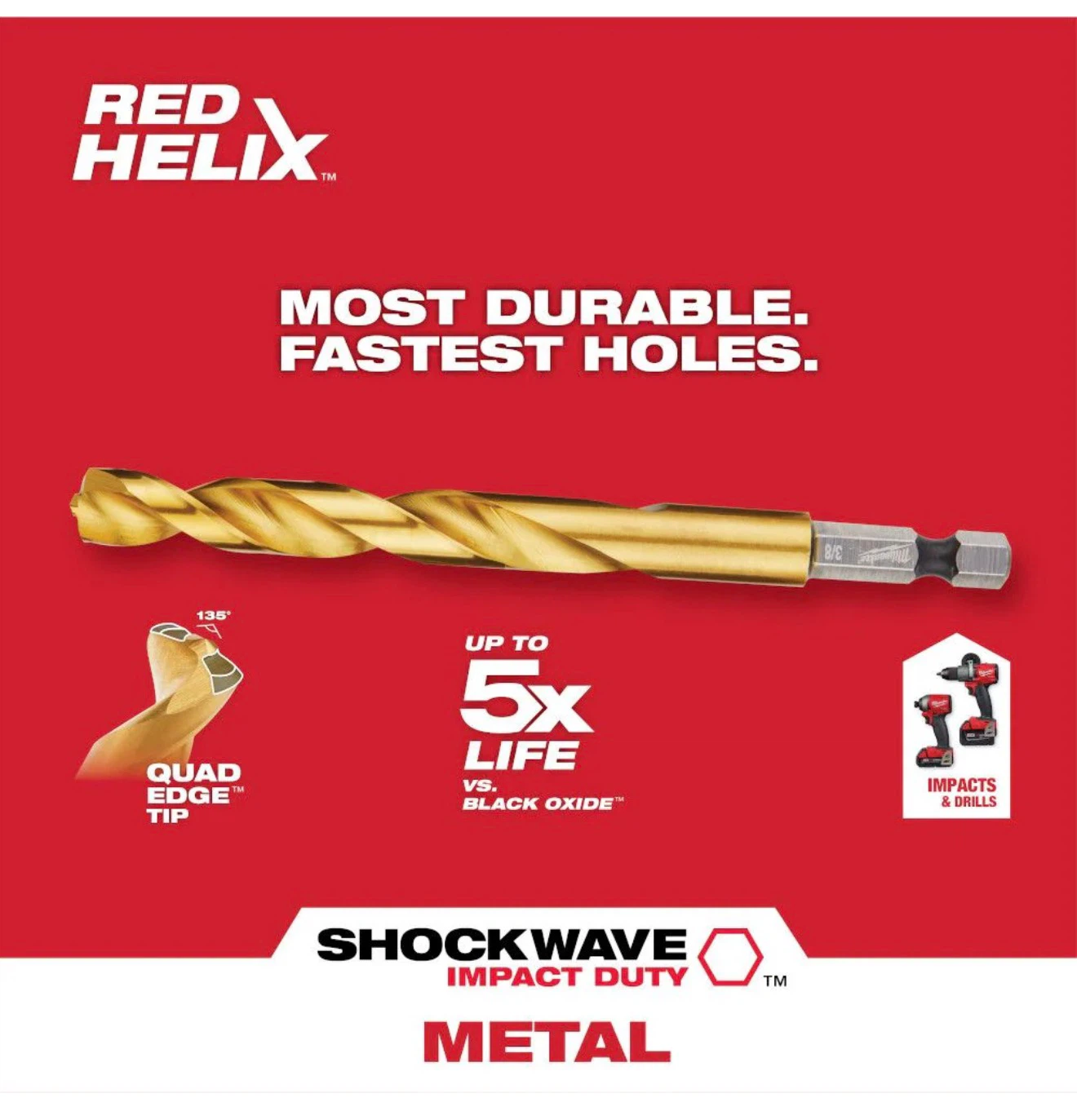 Milwaukee Impact Drill Bit 9/64 - photo 5