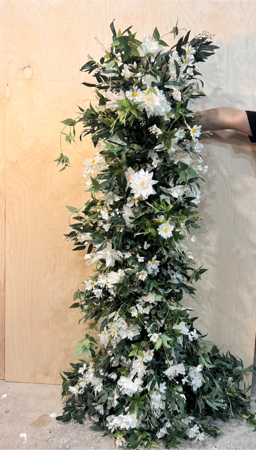 Artificial Floral Arrangement- White with greenery