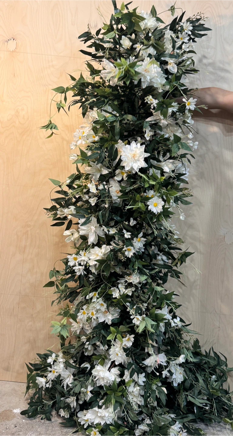 Artificial Floral Arrangement- White with greenery - photo 2