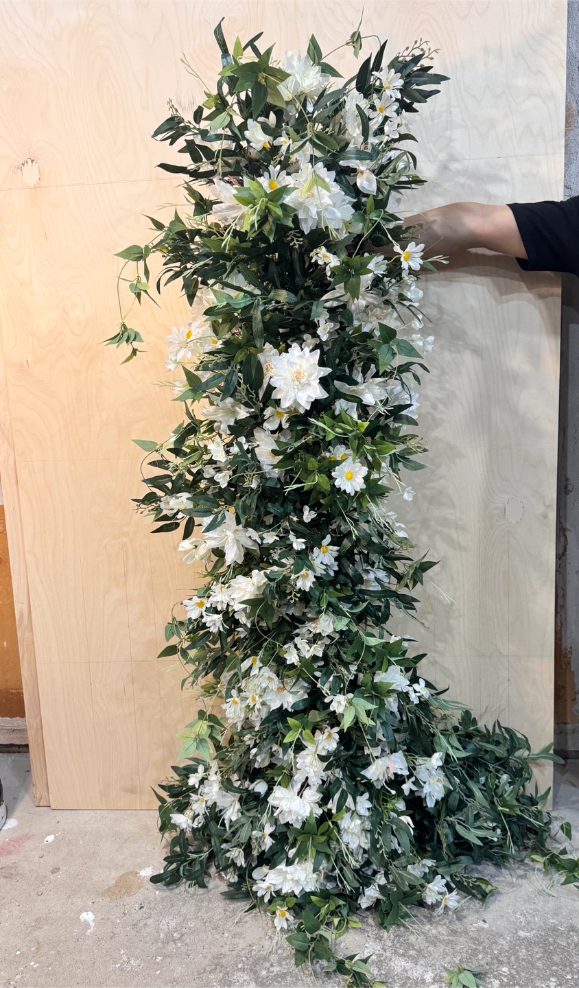 Artificial Floral Arrangement- White with greenery - photo 3