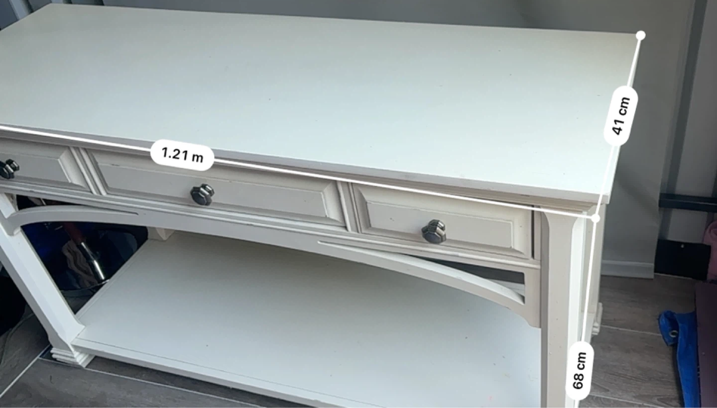 Cream Console Table - photo 4