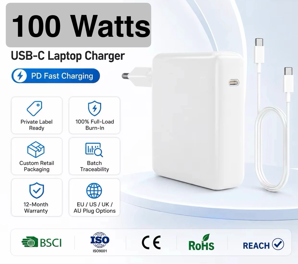 100W USB-C Fast Adapter - MacBook Laptops, Mobile Cell Phone - photo 5
