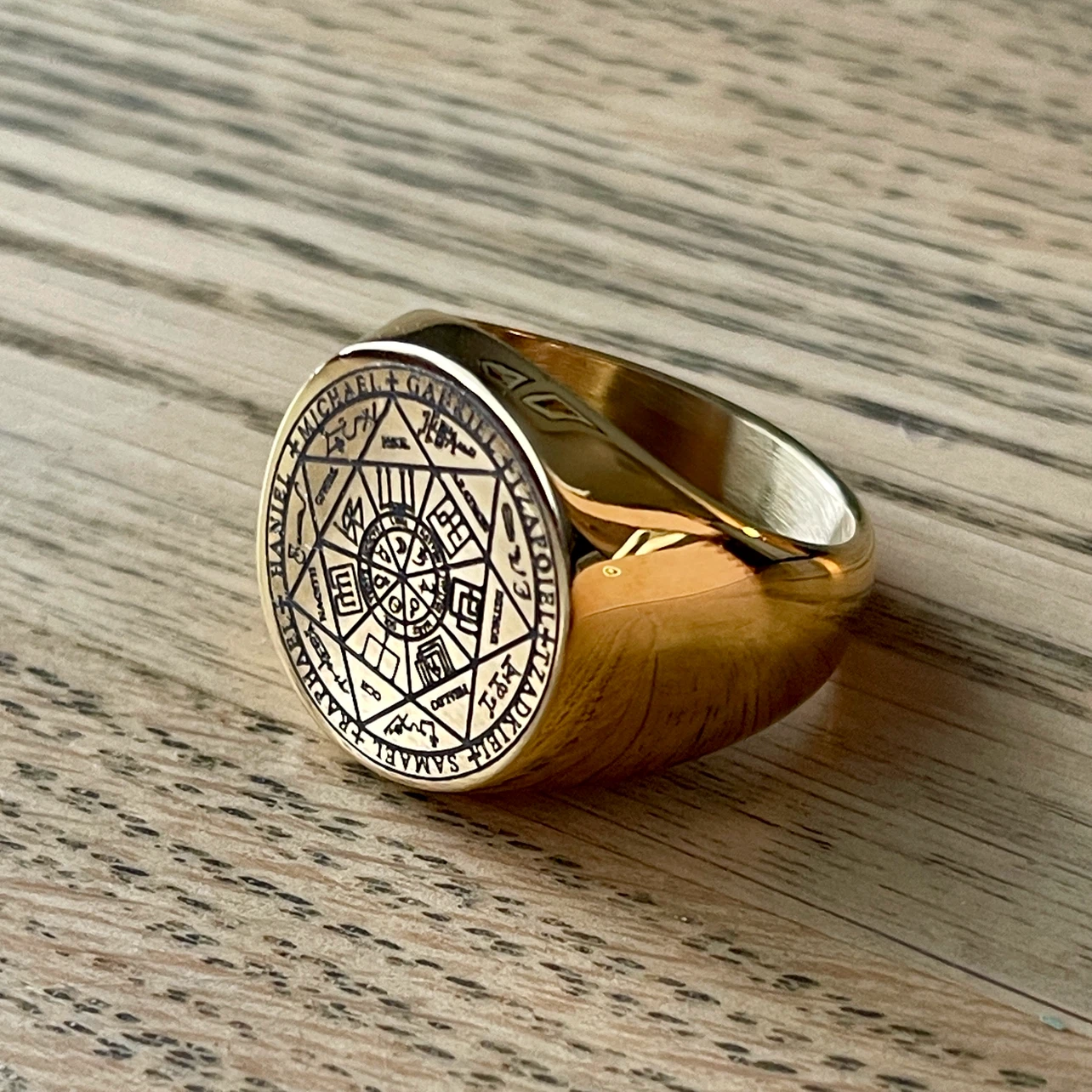 Seal of the Seven Archangels stainless rings (sizes 11 & 15) - photo 2