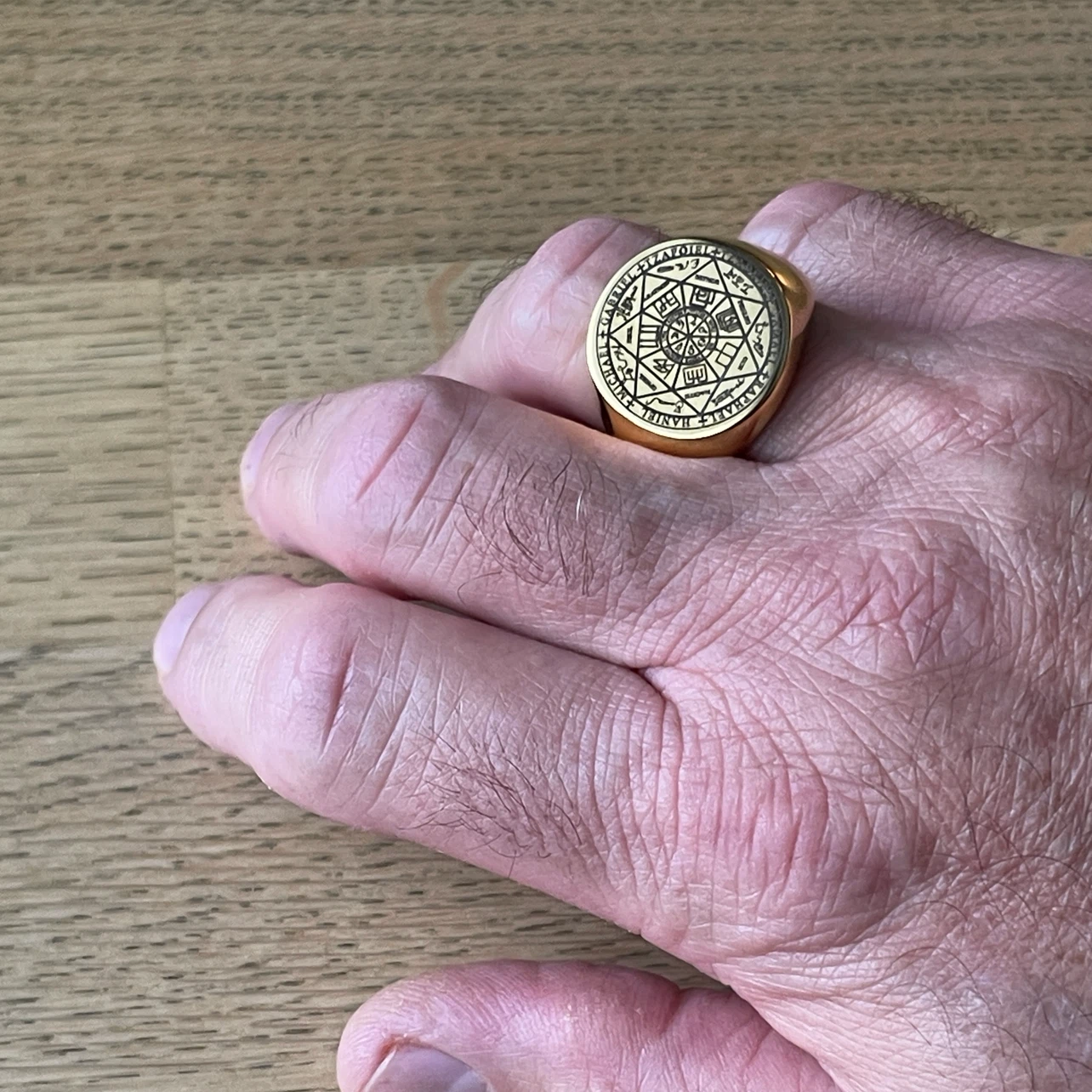 Seal of the Seven Archangels stainless rings (sizes 11 & 15) - photo 3