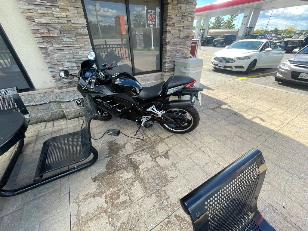 Black Electric Sport Motorcycle