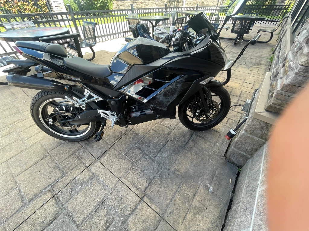 Black Electric Sport Motorcycle - photo 2