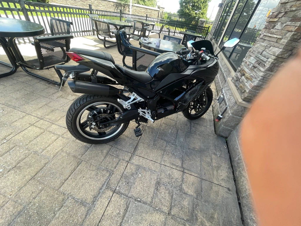Black Electric Sport Motorcycle - photo 3