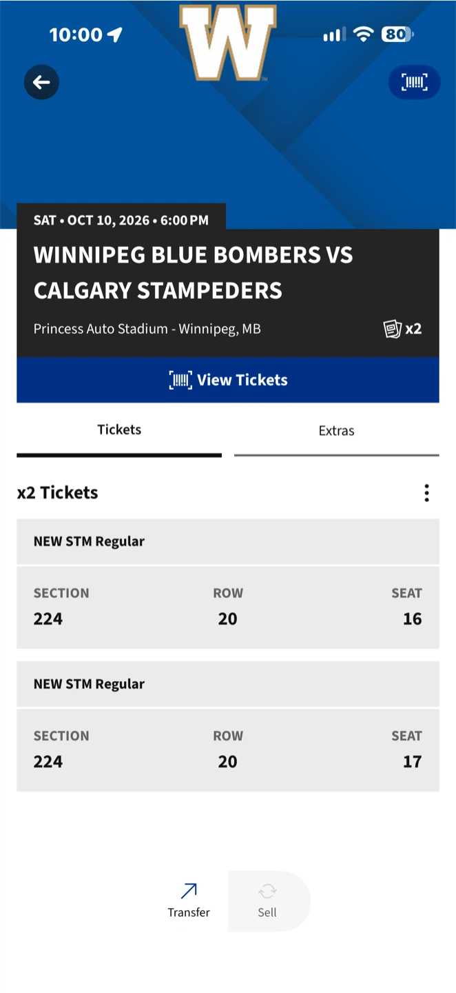 2 Blue Bombers vs Stampeders Tickets Oct 10 2026 - photo 2