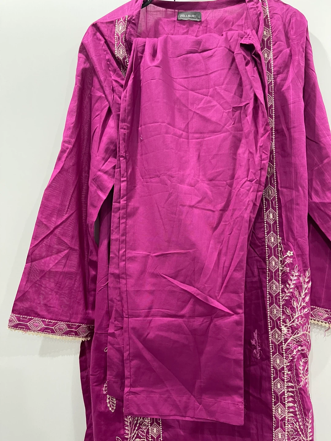 Zellbury Magenta Embroidered Kurta - photo 4