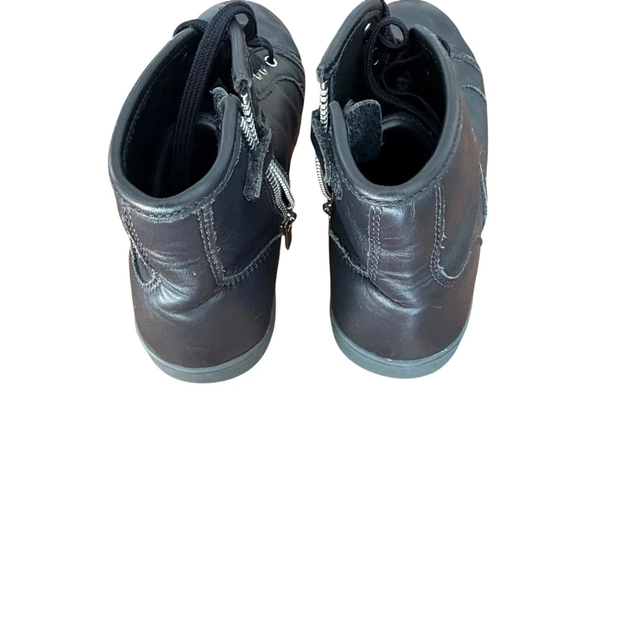 Dolce & Gabbana Black Leather High-Top Sneakers - photo 4