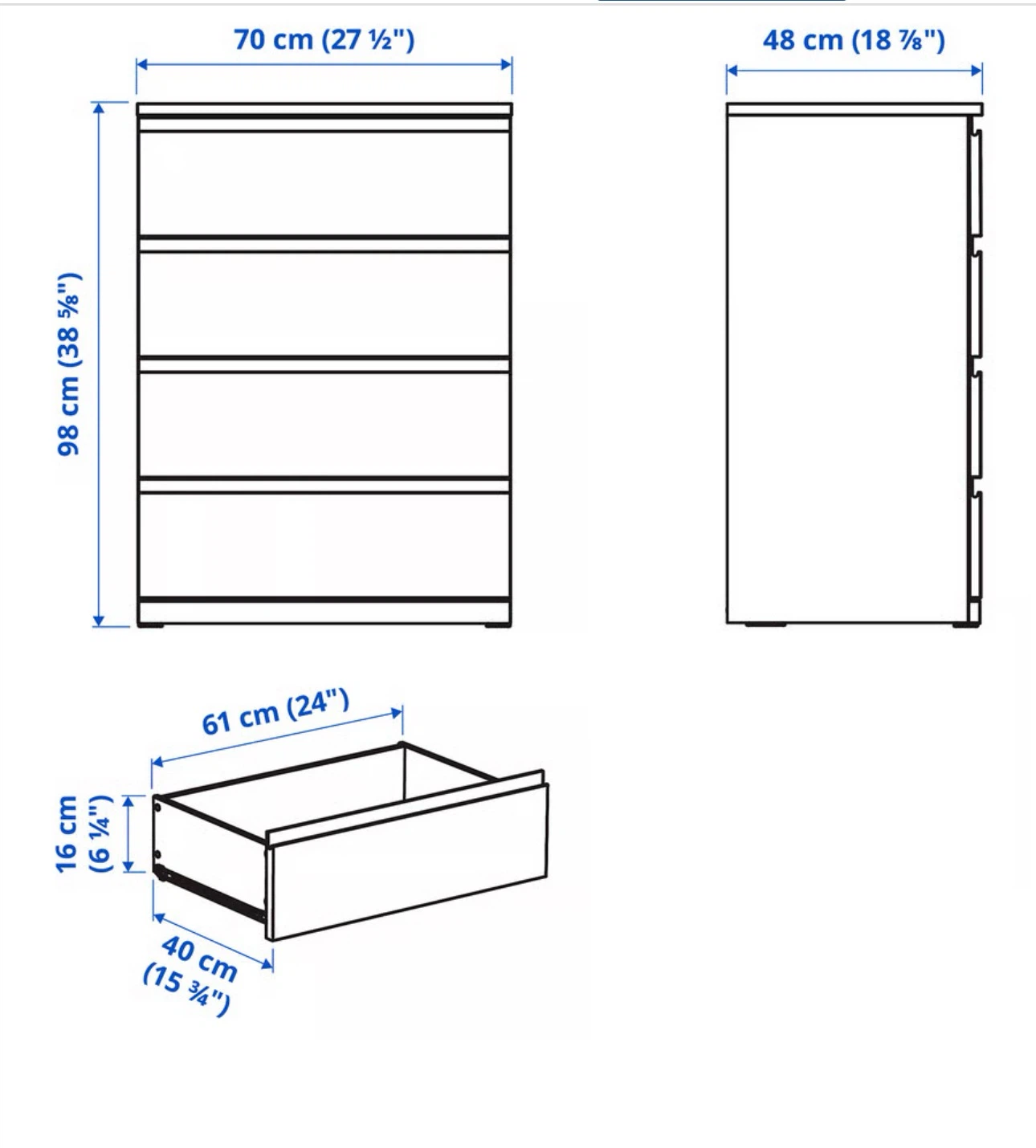 IKEA 4-Drawer Chest - photo 2