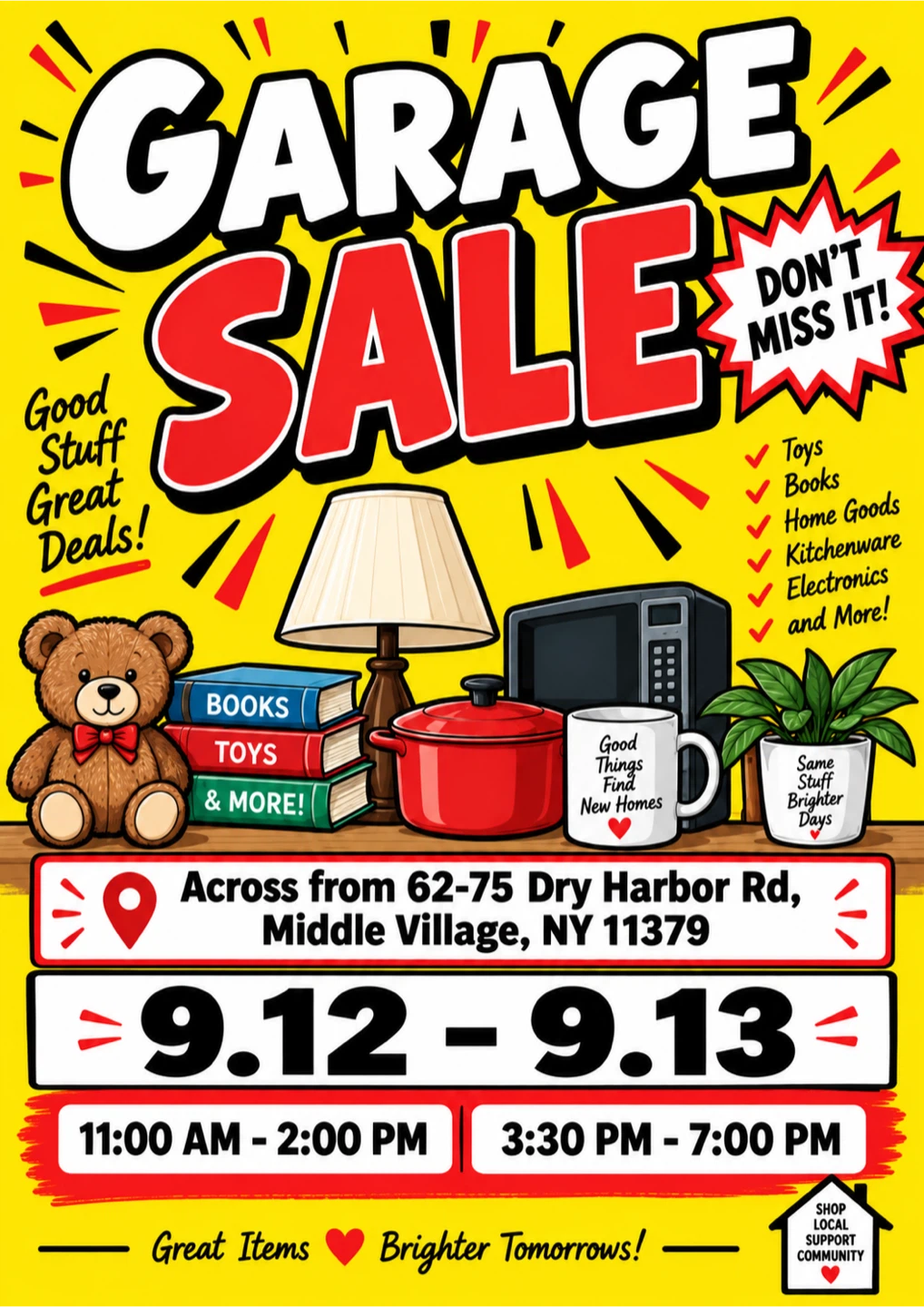 Garage sale 9.12-13