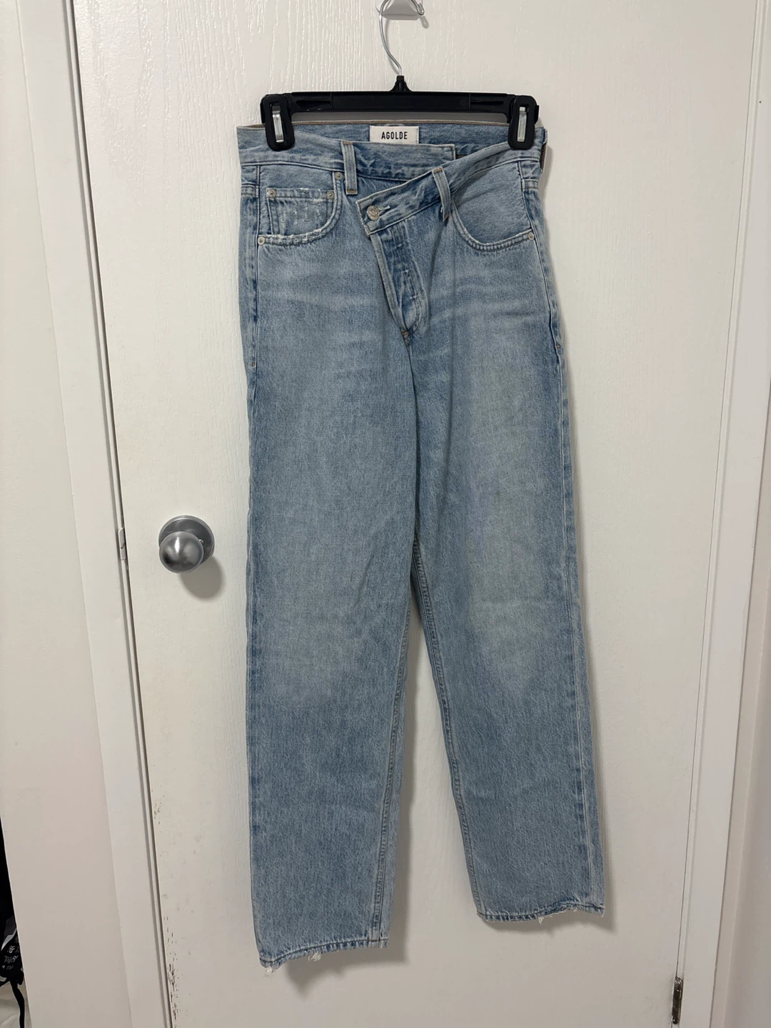 AGOLDE Criss-Cross Denim Jeans