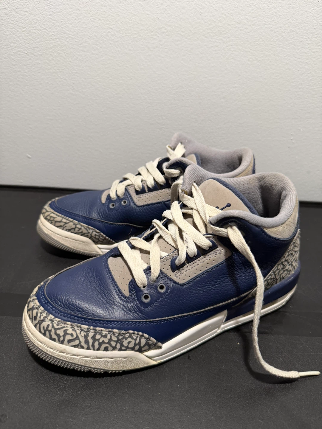 Air Jordan 3 Georgetown Navy - photo 3