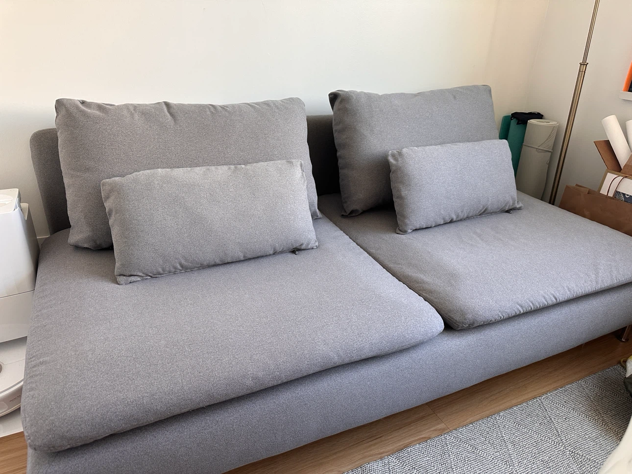IKEA SÖDERHAMN Sofa Section Grey Two-Seater Sofa