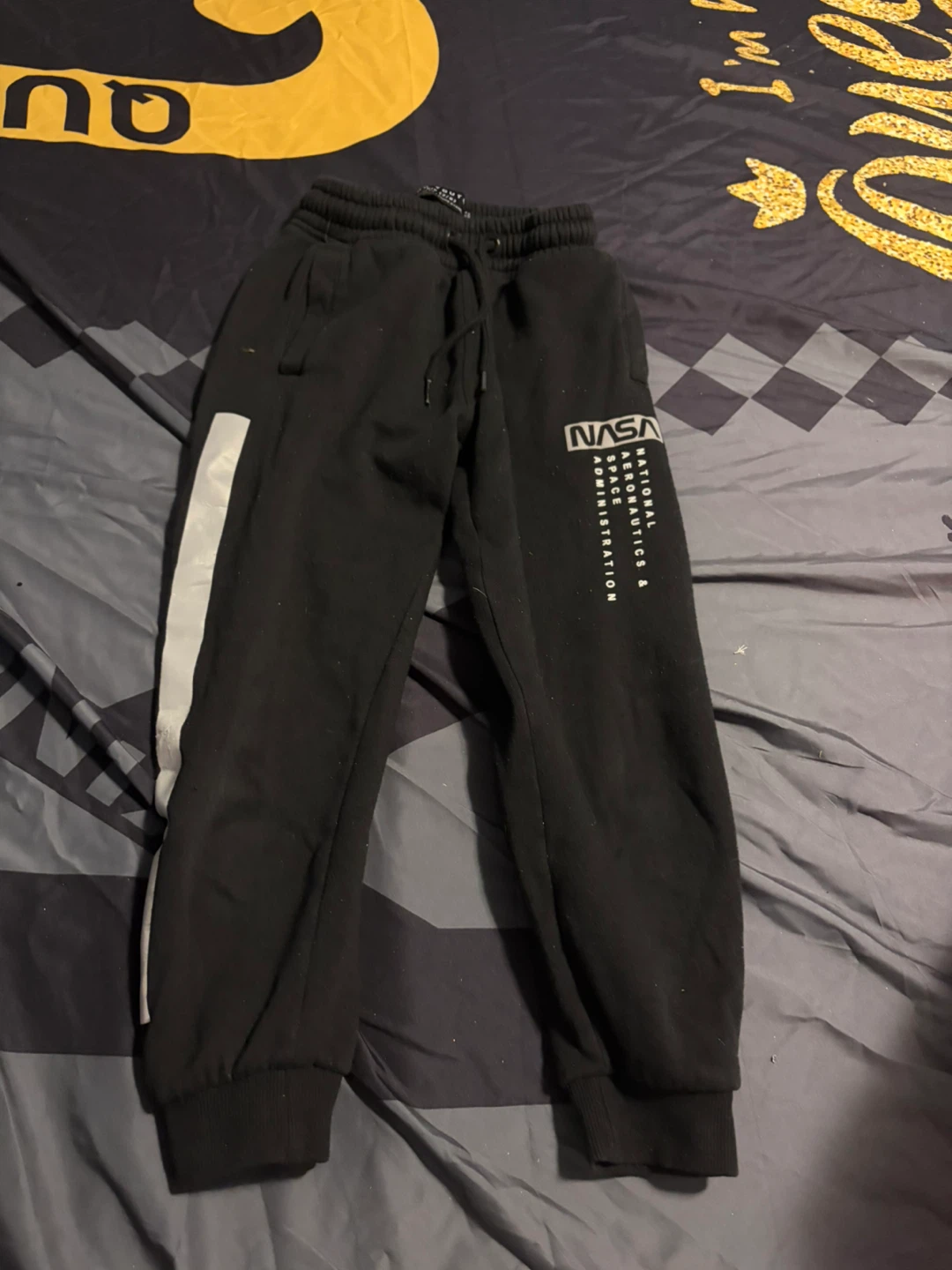 NASA Black Sweatpants Youth Size 7/8
