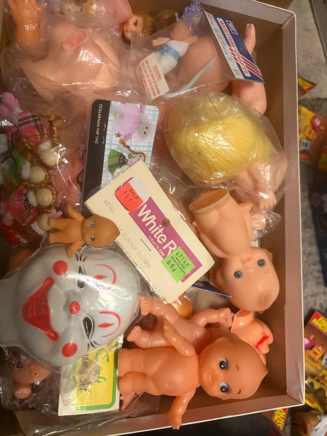 Assorted Vintage Doll Craft Supplies