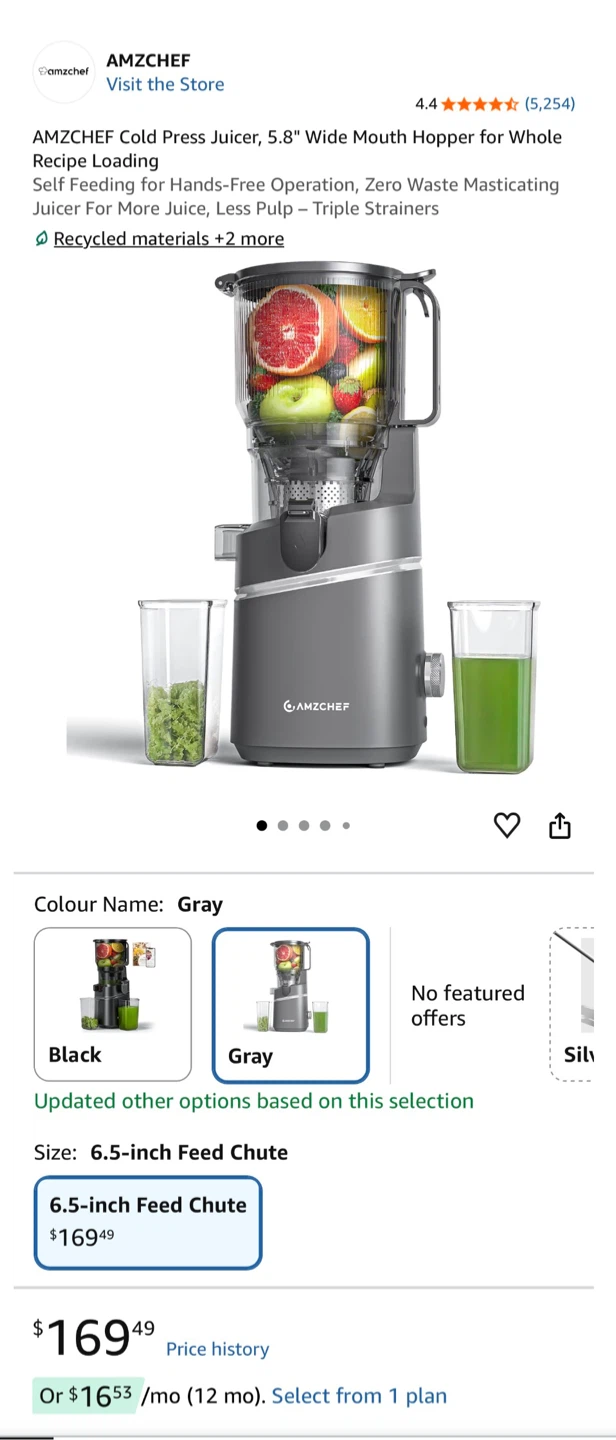 AMZCHEF Cold Press Juicer – Brand New