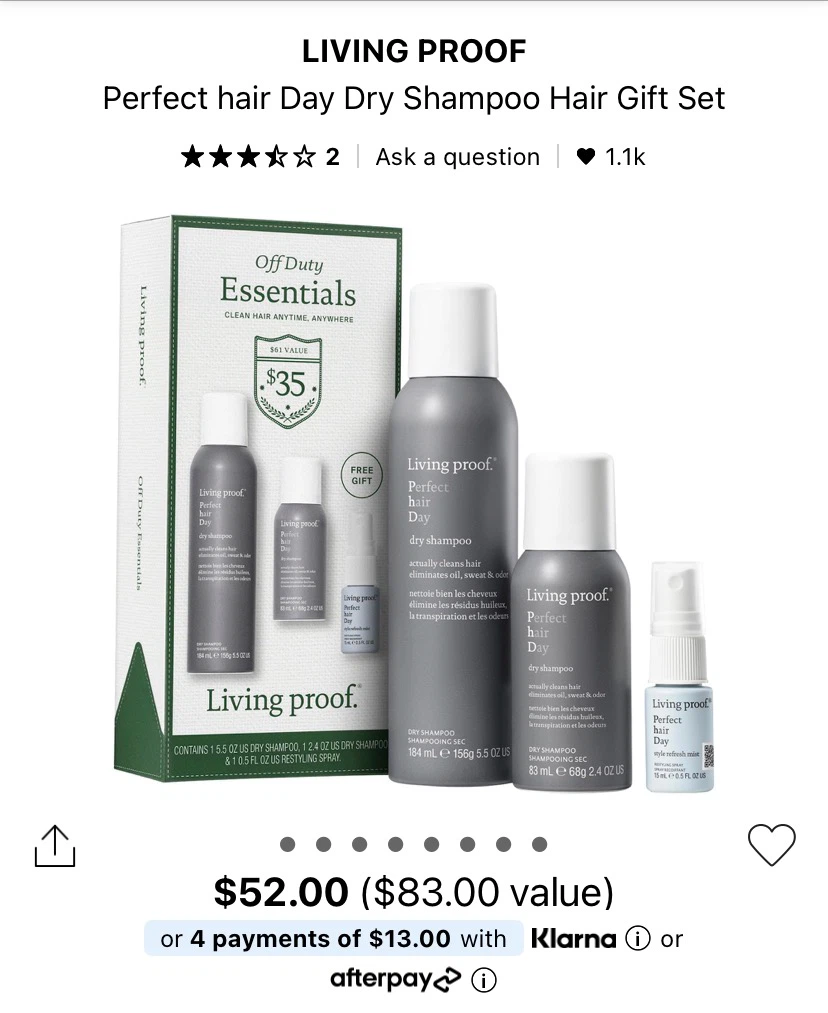 Living Proof Perfect hair Day Dry Shampoo Gift Set