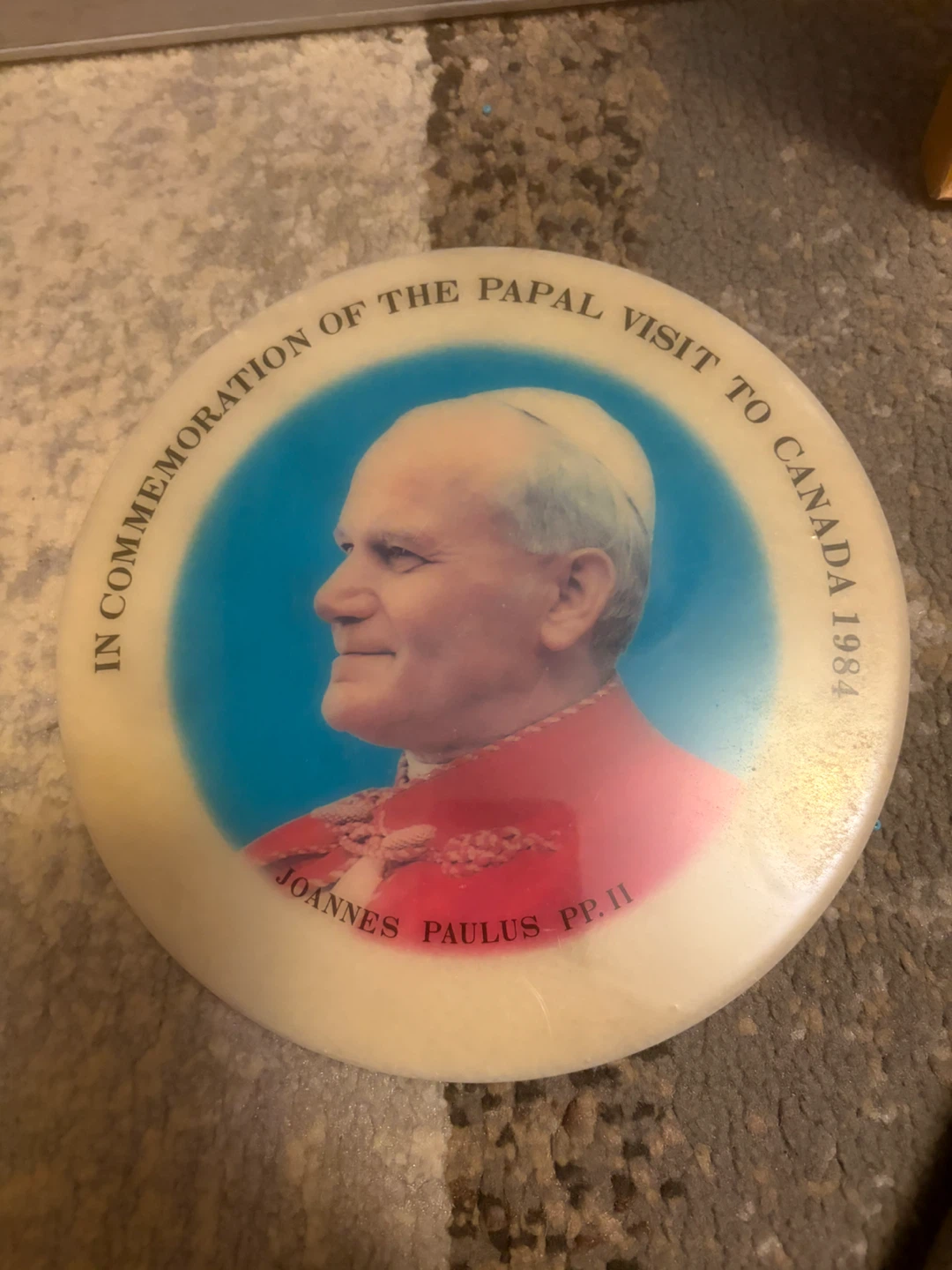 1984 Papal Visit to Canada Commemorative Plate