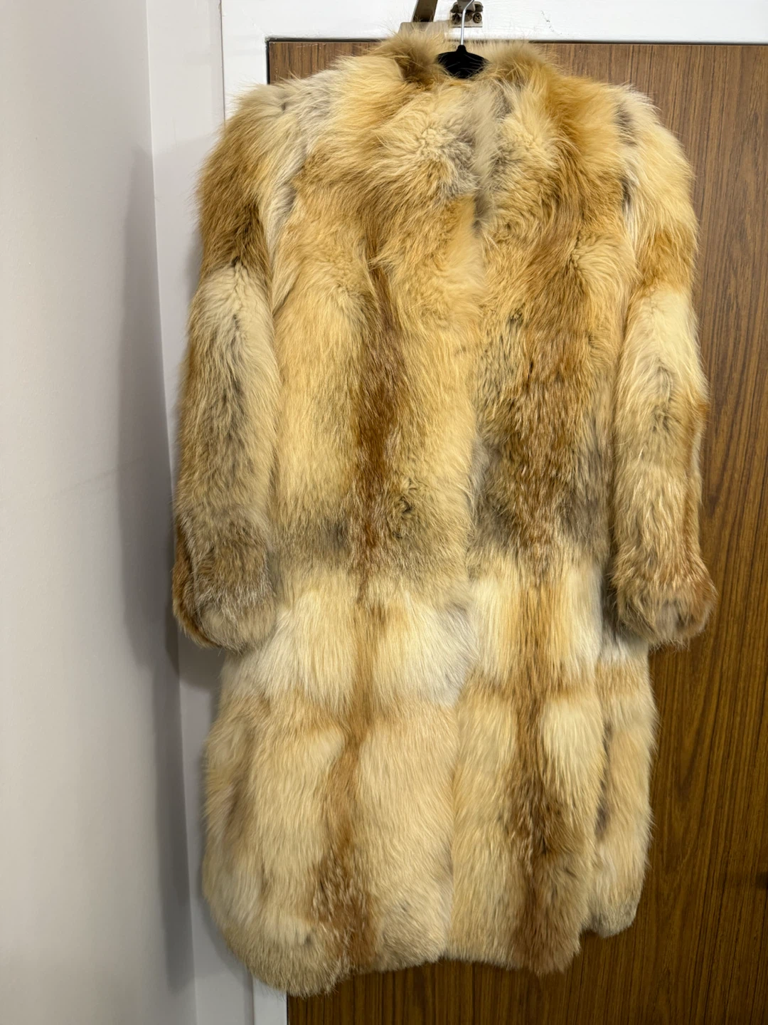 Full Length Luxurious Golden Fox Fur Coat
