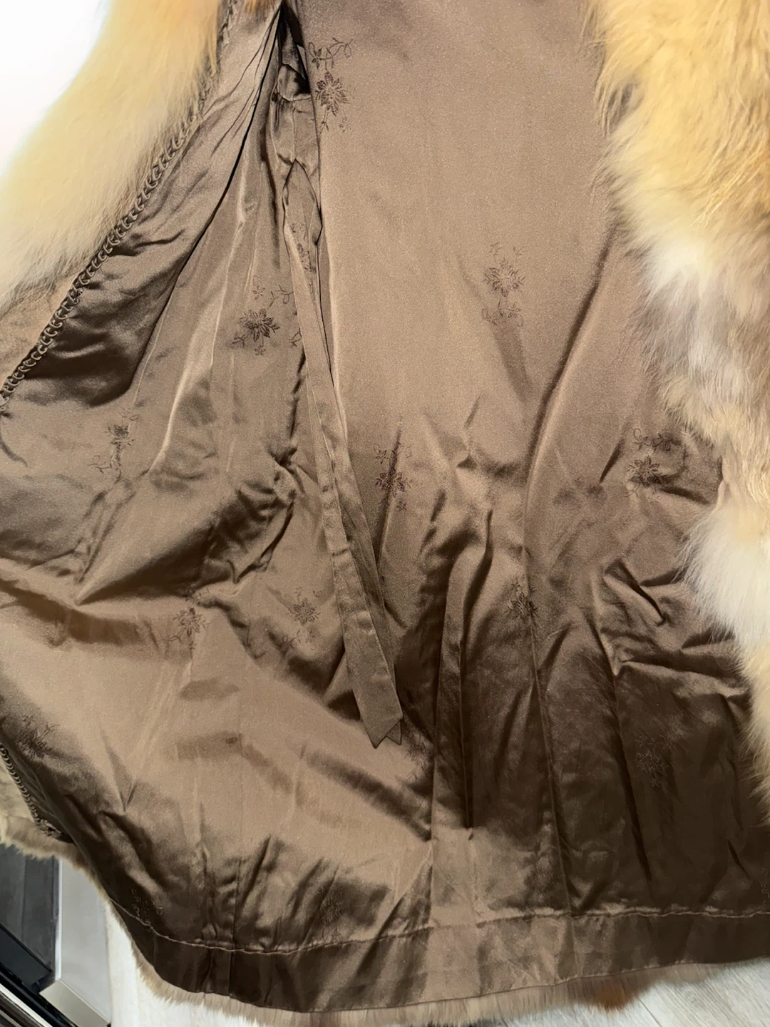Full Length Luxurious Golden Fox Fur Coat - photo 4