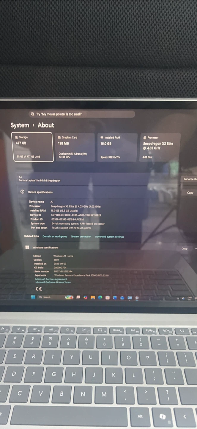 Microsoft Surface Laptop 15 inch Snapdragon X2 Elite - photo 4