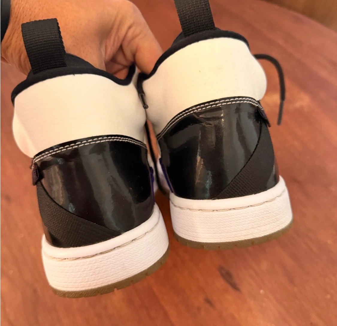 Jordan White and Black Basketball Shoes - photo 2