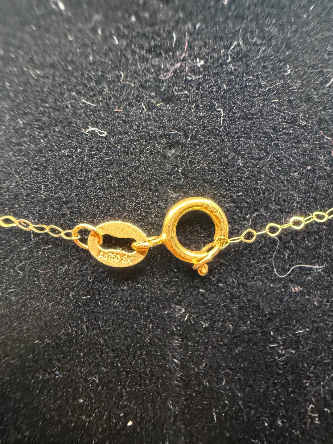 18K lightweight Gold Moon and Star Necklace - photo 2