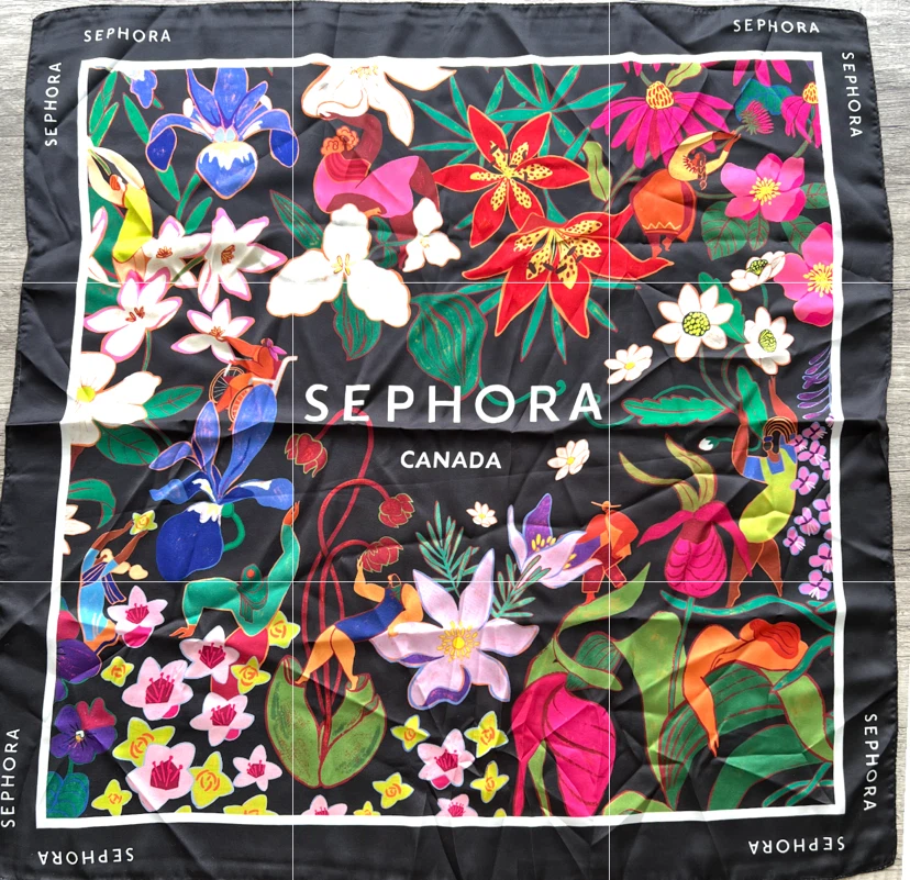 Sephora Tote Bag and Silk Scarf Set