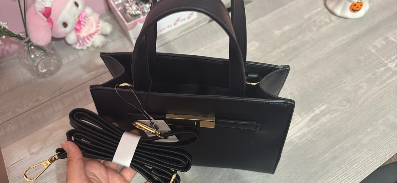 New Black Handbag with Removable Crossbody Strap - photo 2
