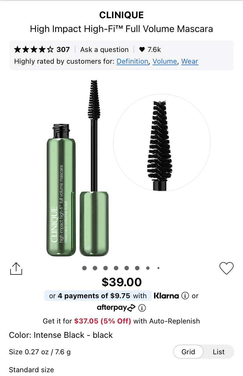 Clinique High Impact High-Fi Full Volume Mascara