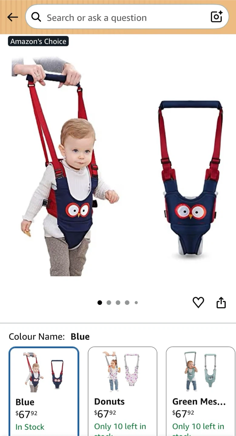 Baby Toddler Walking Assistant Harness - Blue