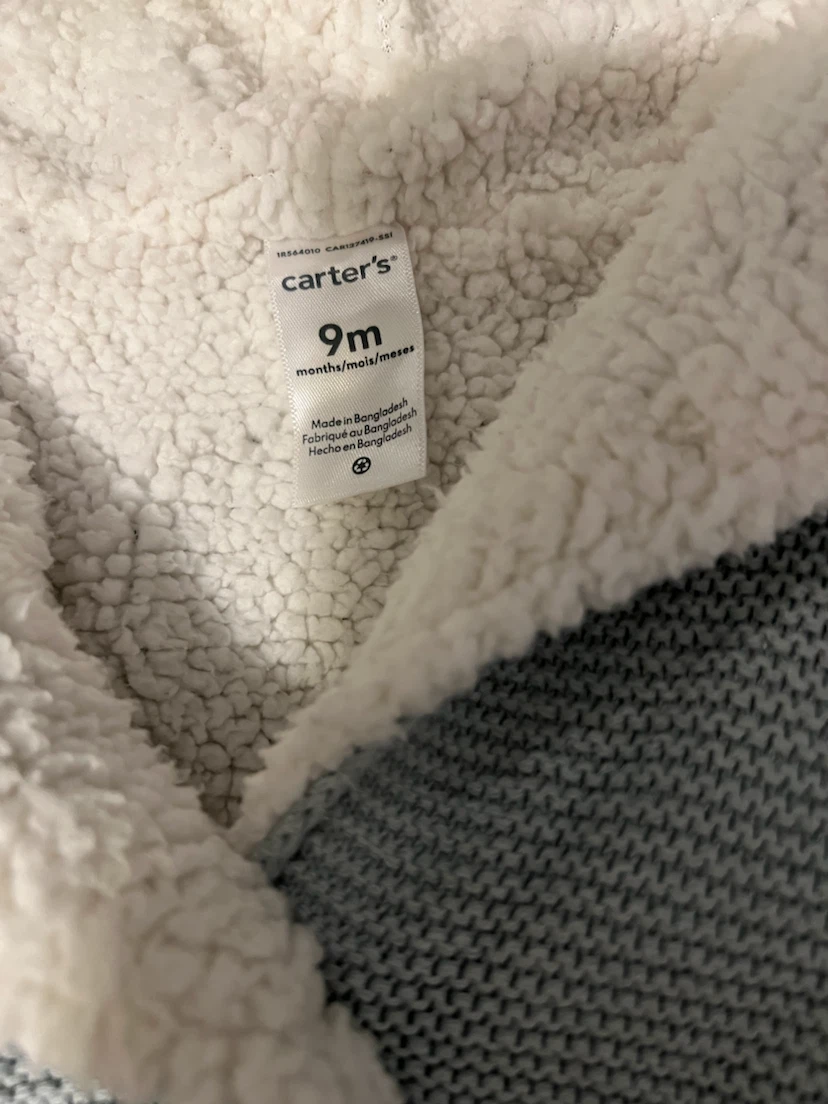 Carter's Sherpa-Lined Baby Cardigan - photo 2