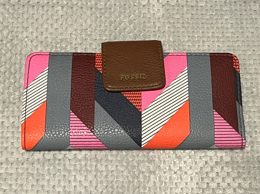 Fossil Geometric Pattern Long Wallet