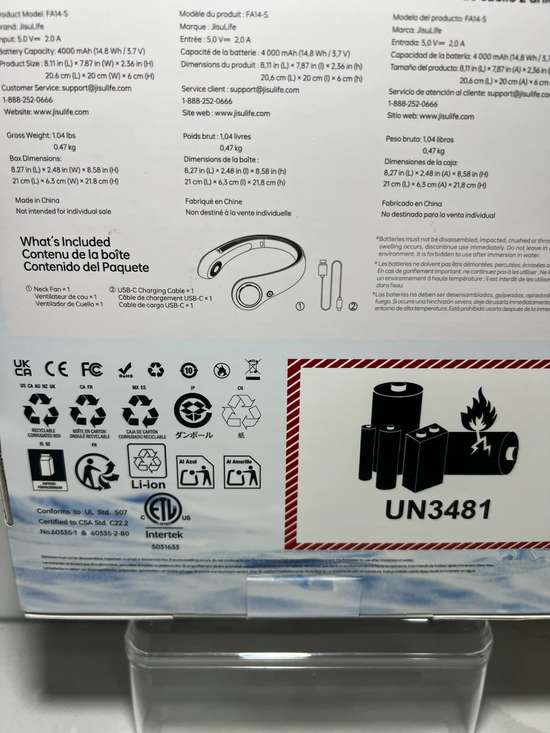 NEW JisuLife FA14-S Portable Neck Fan - photo 2