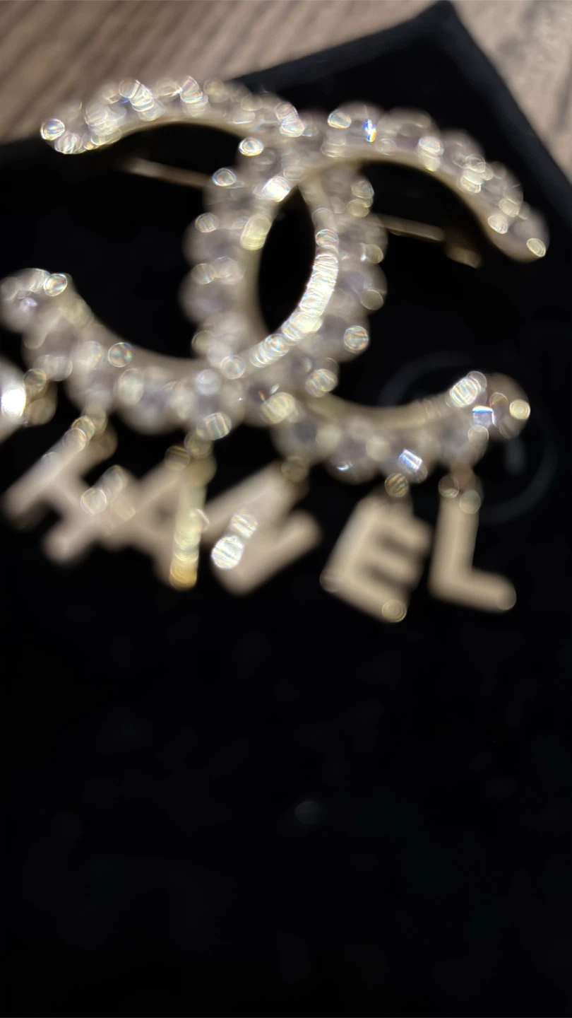Chanel Rhinestone Logo Brooch - photo 2