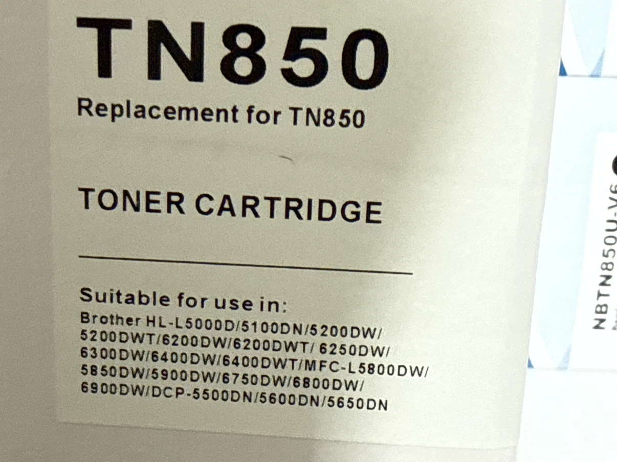 Compatible TN850 Laser Toner Cartridge Replacement