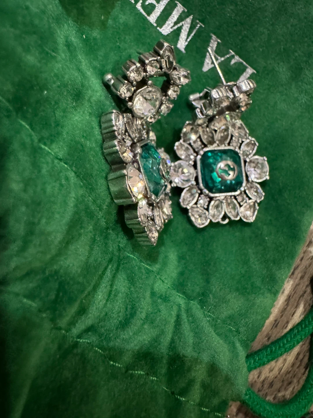 Gucci Crystal Emerald Earrings - photo 2