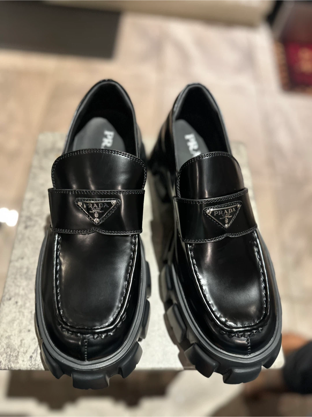 Prada leather Monolith loafers - photo 2