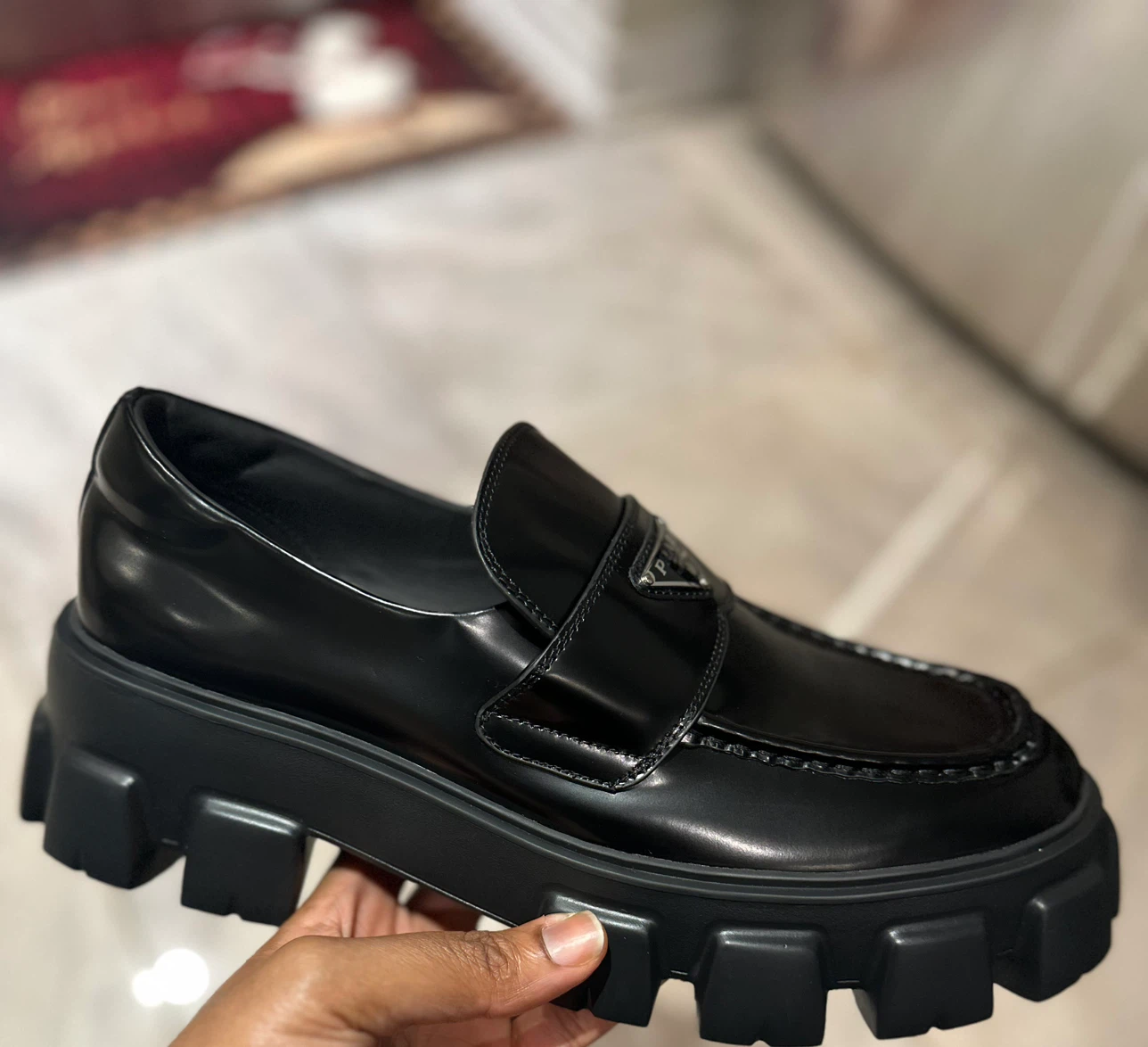 Prada leather Monolith loafers - photo 5