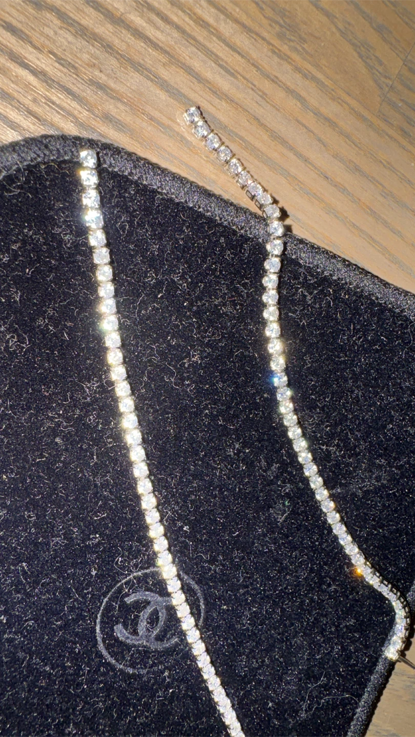 Crystal Rhinestone Tennis Necklace - photo 3