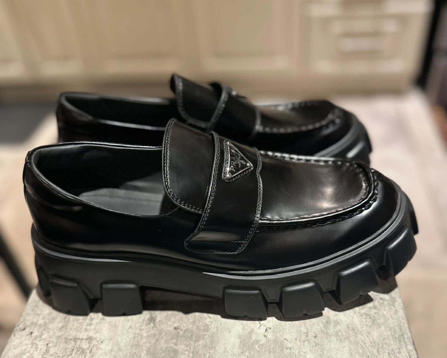 Prada leather Monolith loafers - photo 3