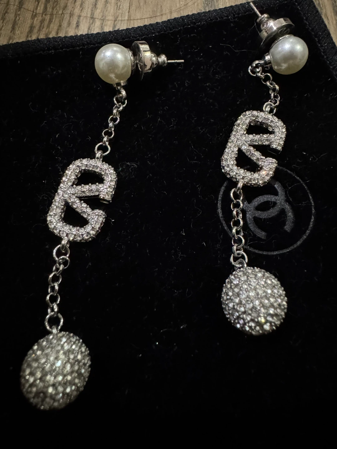 Valentino Garavani crystal logo earrings