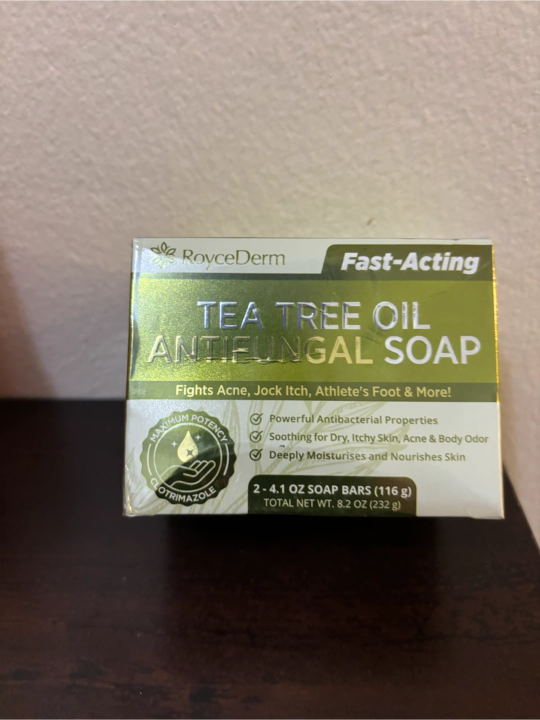 NEW-RoyceDerm Tea Tree Oil Antifungal Soap 2-Pack